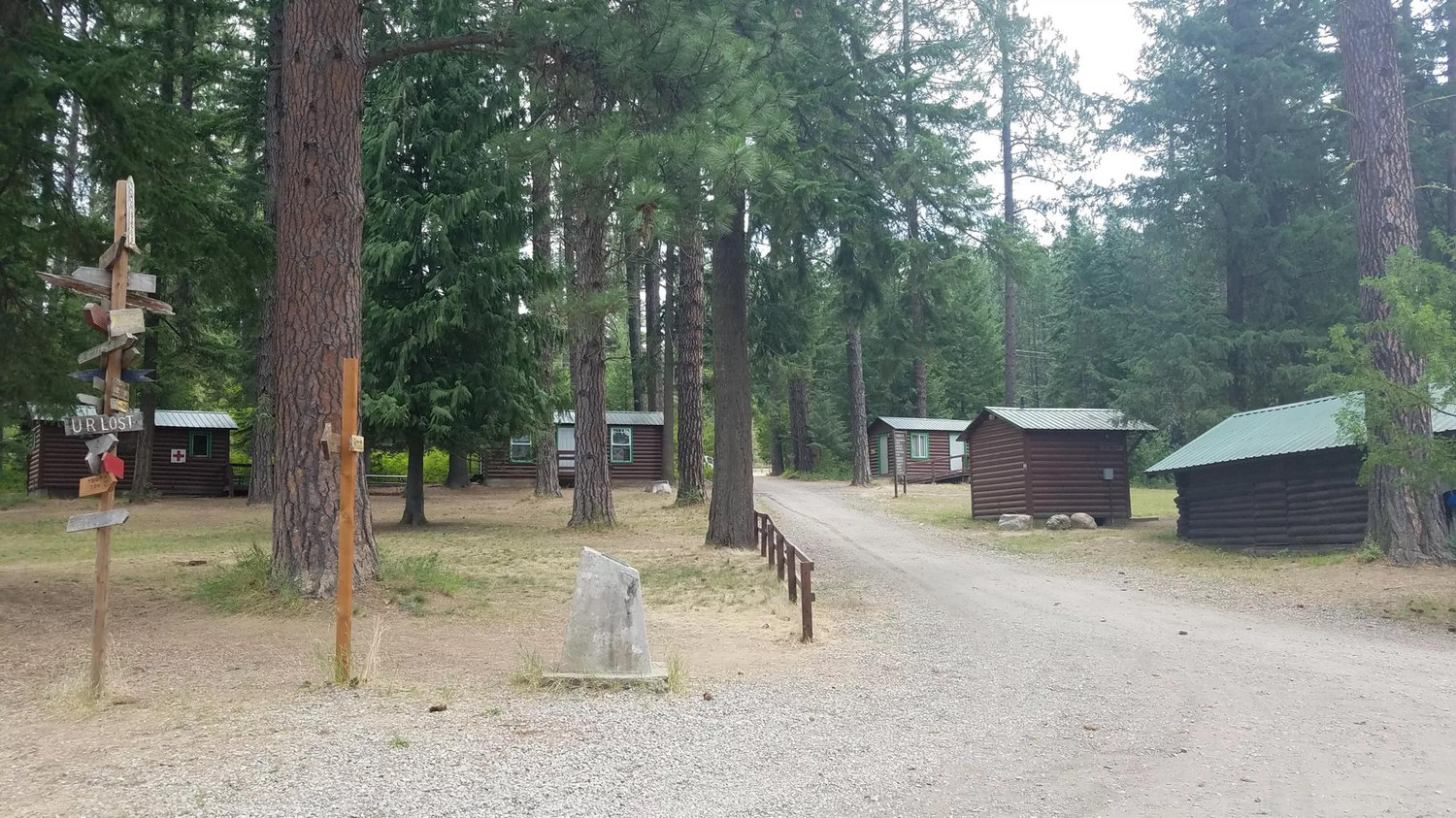 Picture of the cabins from afar.
