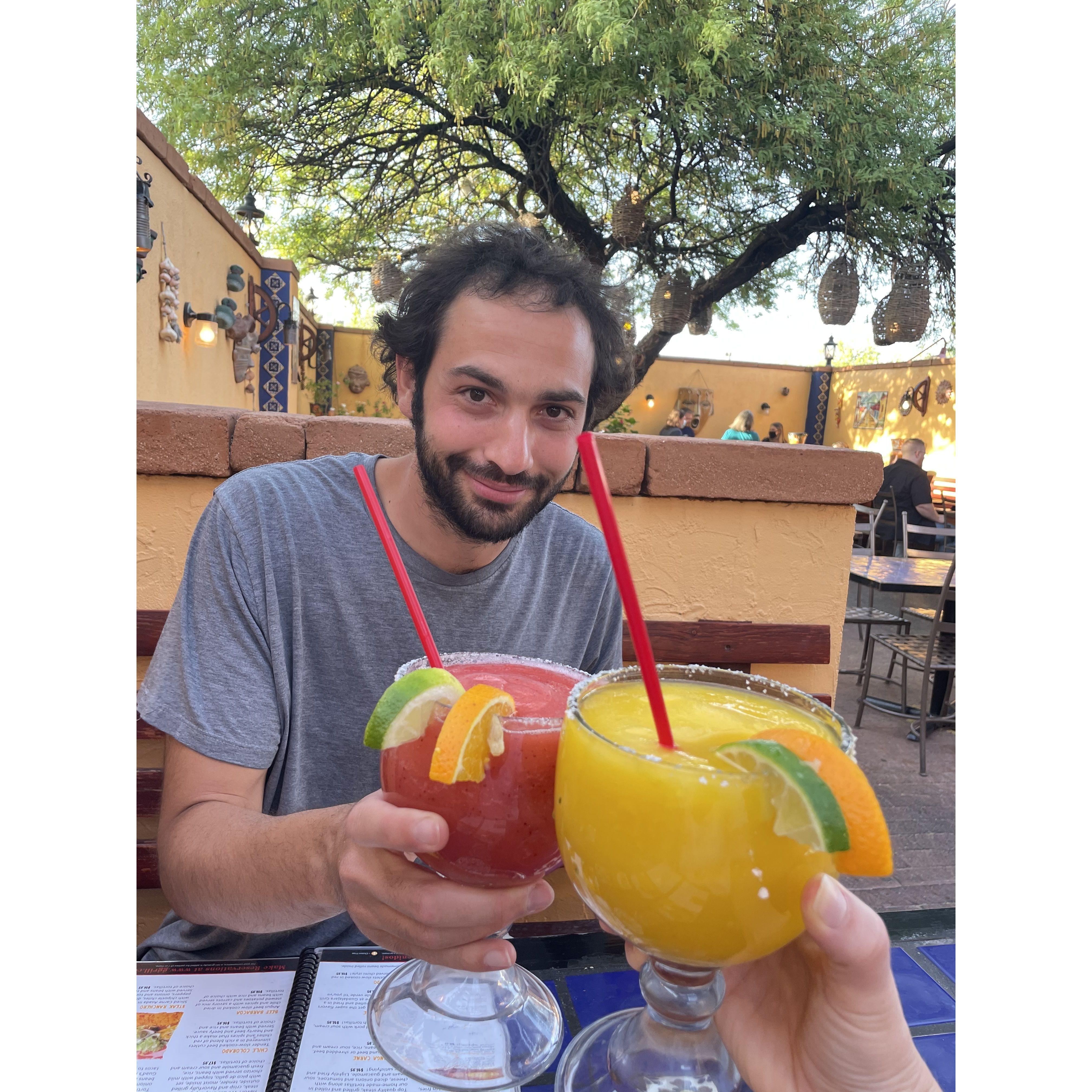 At the end of their Phoenix time, only 6 months into dating, 4 of which were long distance, over margs and Mexican food, Bobby announces, "we're gonna get married and have kids one day."