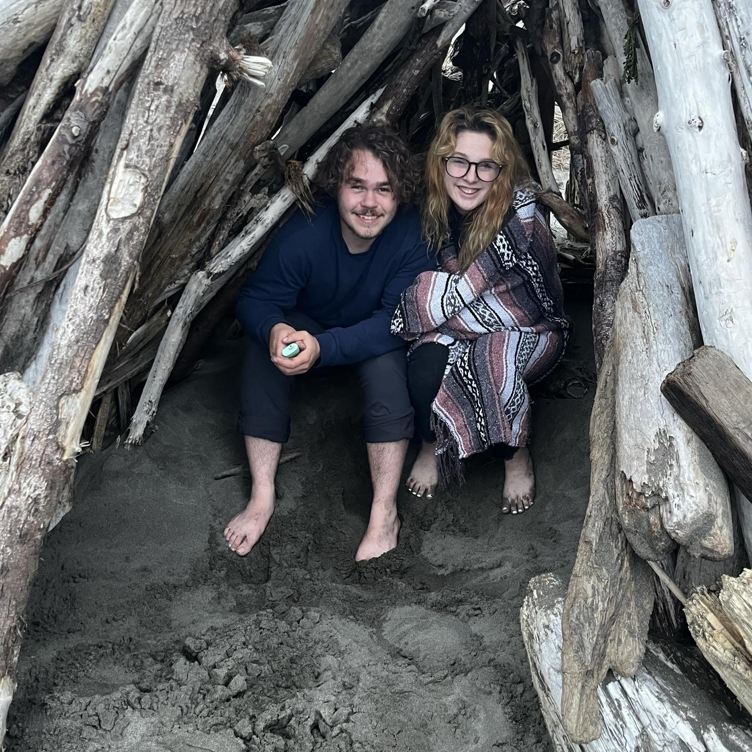A trip to the jetty, one of our friends took this photo of us.