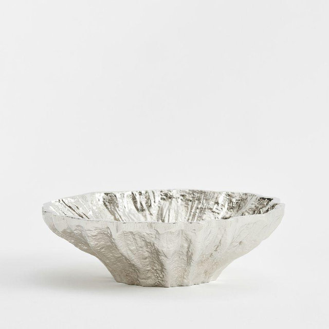 Scalloped Shell Bowl – Nickel – Large
