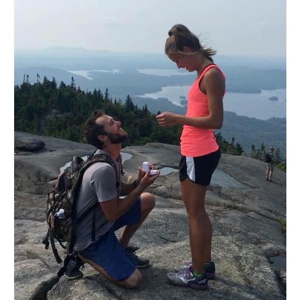 Casey proposed to Tarra at the top of Mount Ampersand in the Adirondacks!