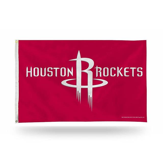 NBA Rico Industries 3-Foot by 5-Foot Single Sided Banner Flag with Grommets, Houston Rockets