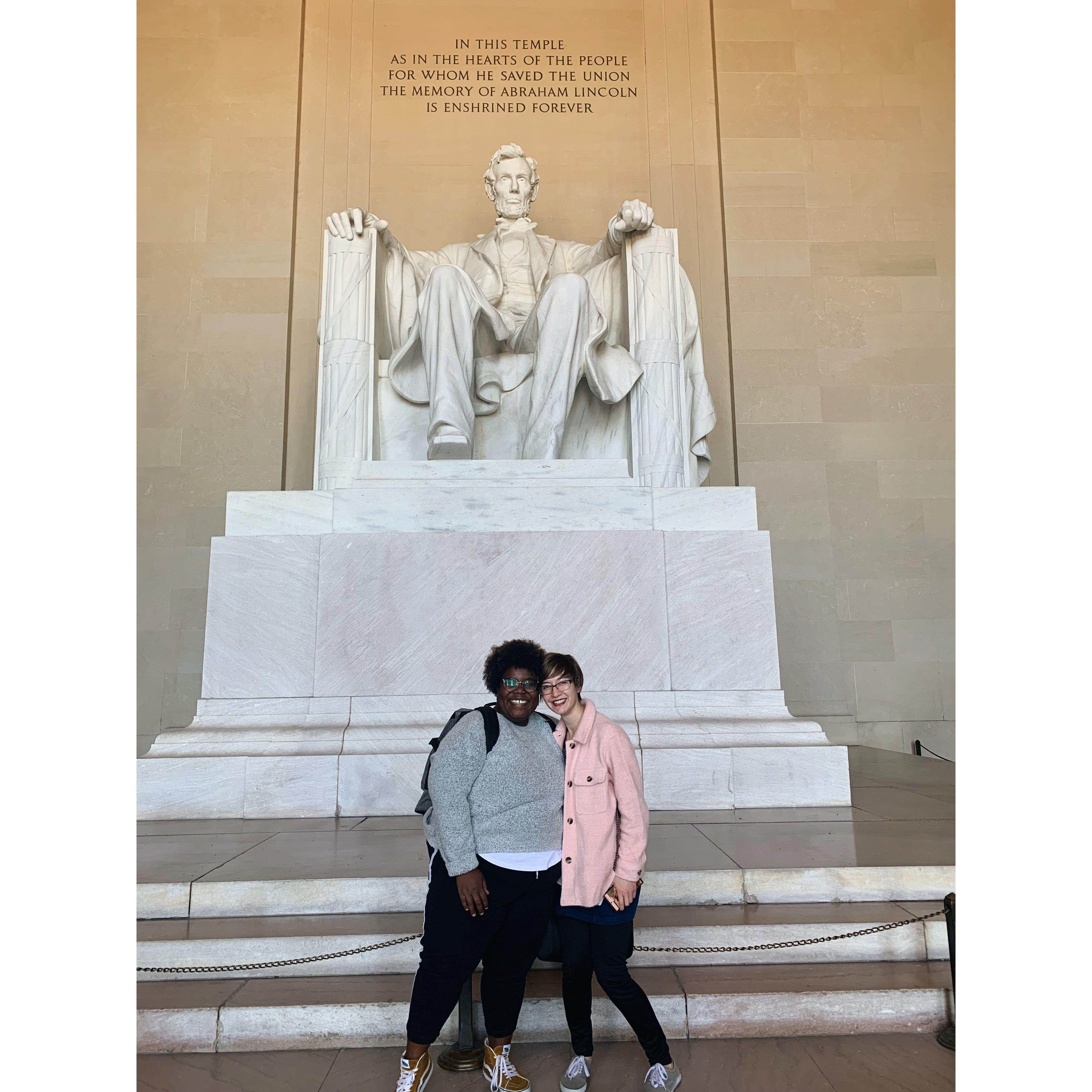 We had an hour and a half layover in D.C. and I convinced Sorsha to see some monuments quickly before we had to get back on a flight home.
