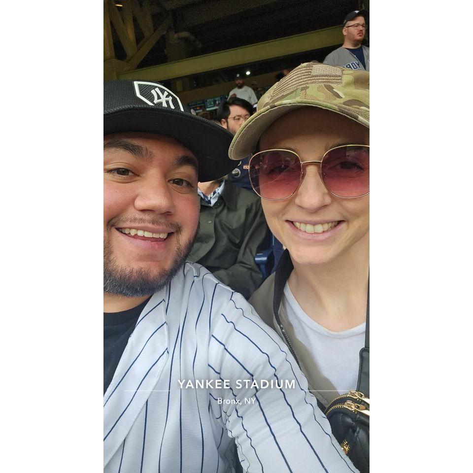 Our first time at Yankee Stadium together, this was an experience!