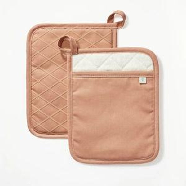2pk Potholder - Figmint™ - Color: Terracota Orange