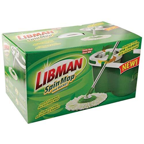Libman Mop and Bucket Spin Mop & Bucket, White/Green