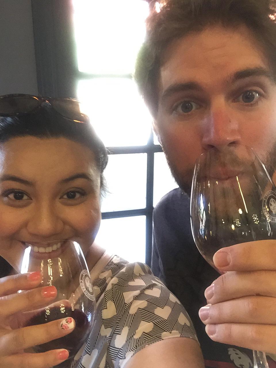 Ryan and Krhystyne love wine tasting in Paso Robles.
