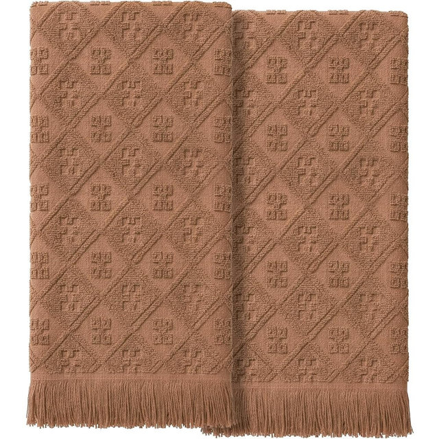 DecorRack 2 Pack Large Kitchen Towels, 16 x 27 Inch 100% Cotton Dish Towels, Absorbent Kitchen Cleaning Cloths for Drying Dishes, Wiping Counters & Kitchen Use, Sand (Pack of 2)