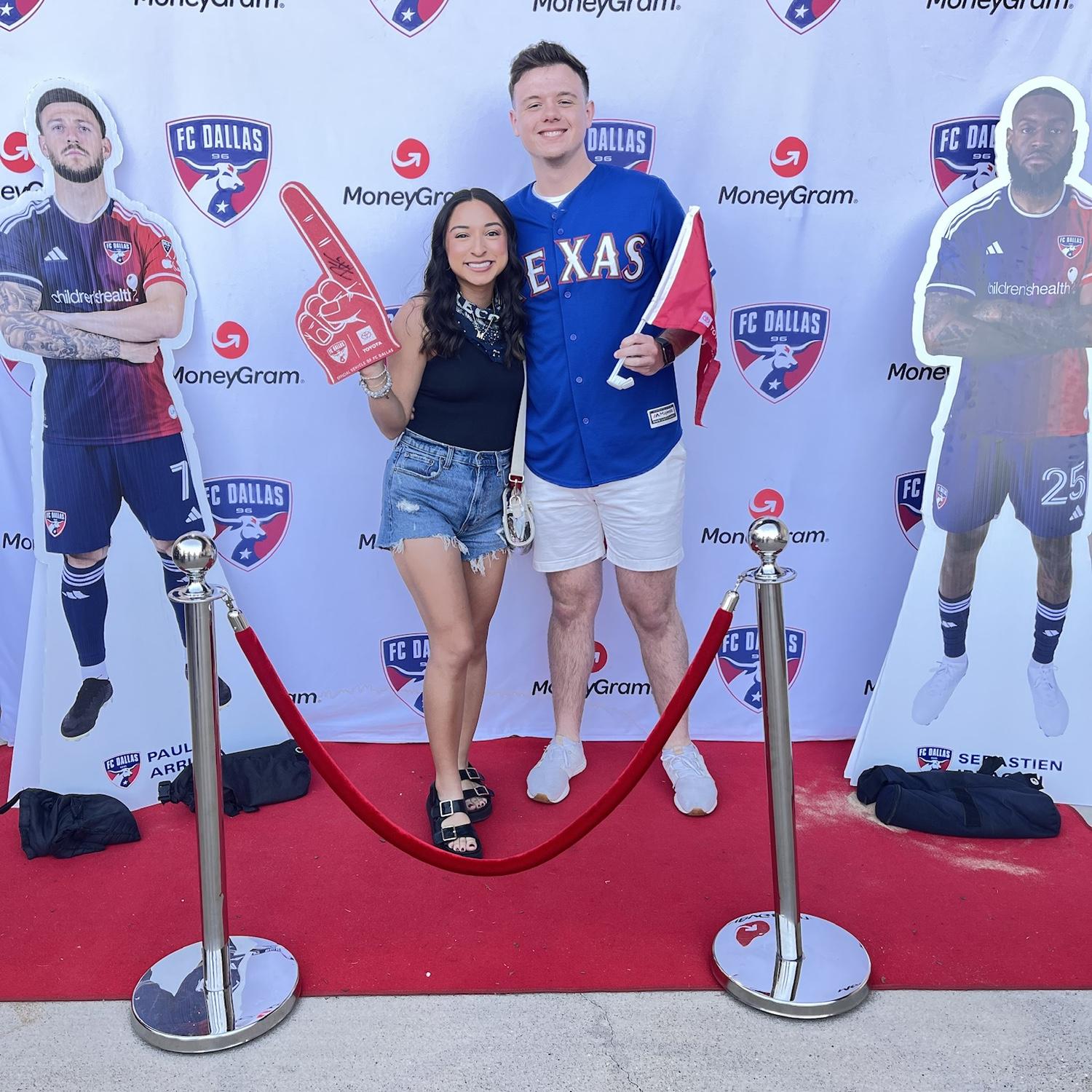 Our first FC Dallas game together and Garrett's first MLS game!