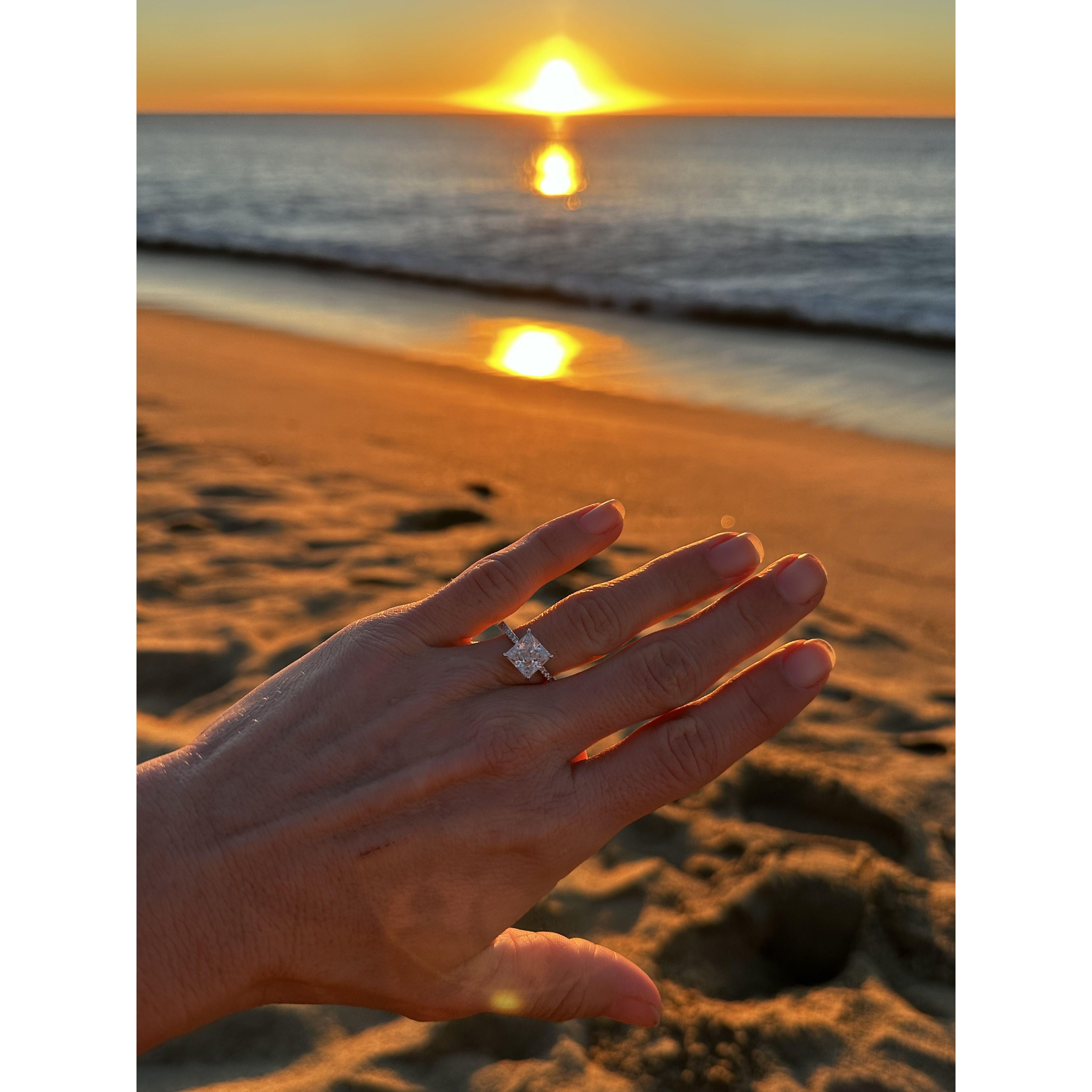 Just moments after I proposed and she said YES!