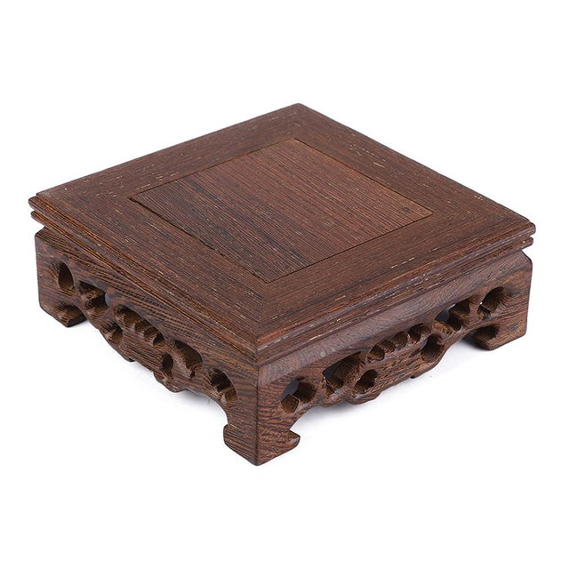 Hztyyier Oriental Furniture Wooden Display Stand Practical Teapot Vase Bonsai Base for Office Decoration (#2)
