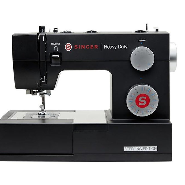 SINGER® Sterling Edition Heavy Duty 4432 Sewing Machine with Accessory Kit | Strong Motor with Enhanced Piercing Power, 110 Stitch Applications, Full Metal frame & 1-step Buttonhole