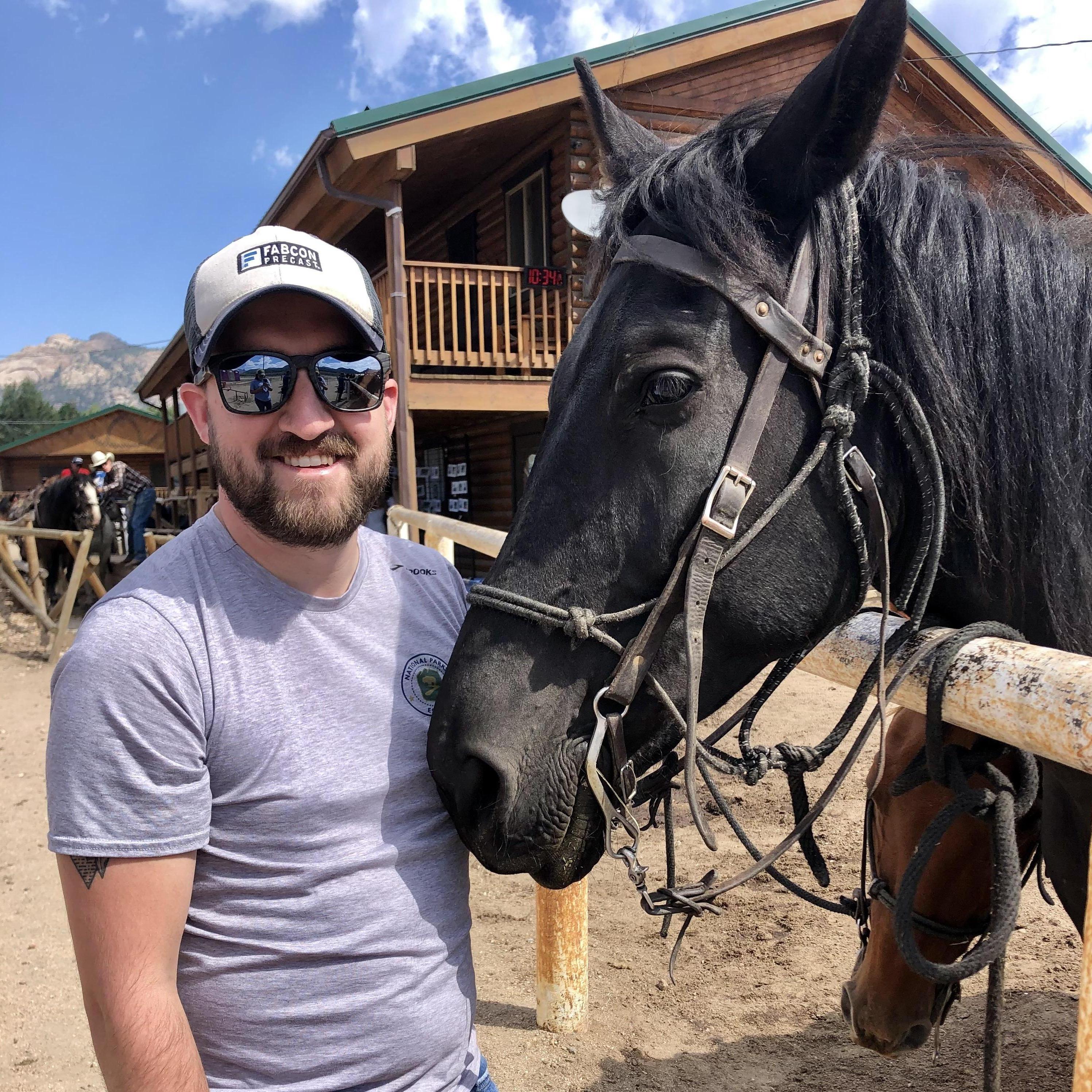 Horse riding in the Rockies