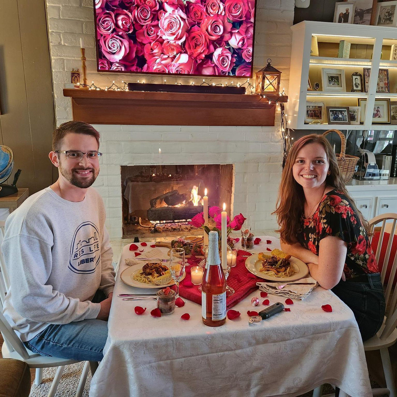 Our first Valentines Day together! Esther made us a romantic lunch!