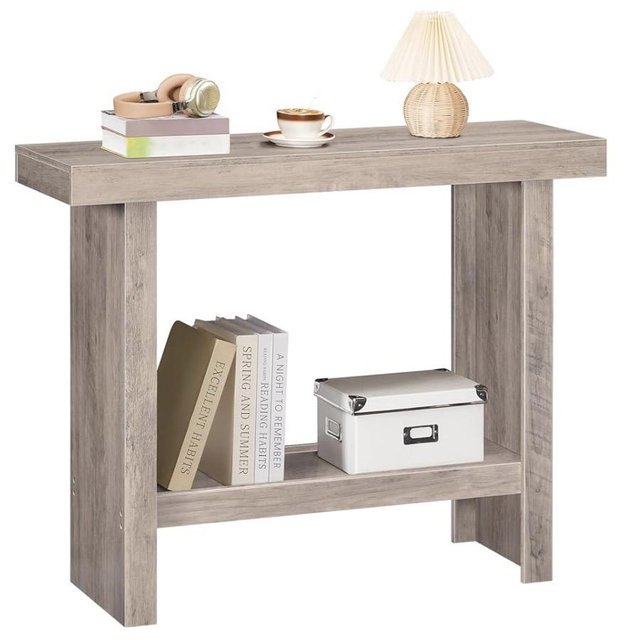 MAHANCRIS Console Table, 39.4'' Entryway Table for Hallway, Narrow Sofa Table Behind The Couch, Modern Foyer Tables for Entrance, Living Room, Corridor, Easy Assembly, Greige CTGY16801