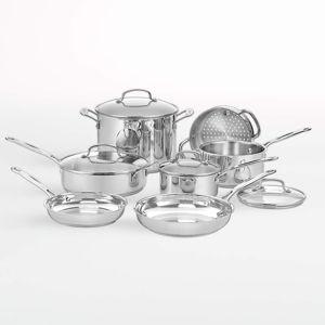 Cuisinart Chef's Classic Stainless Steel 11-Piece Cookware Set + Reviews | Crate & Barrel