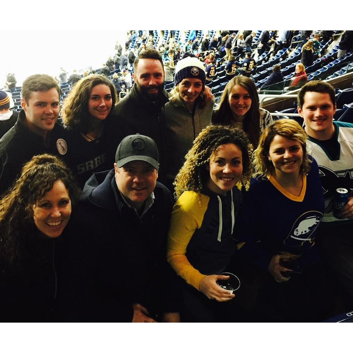 Jake's first time in Buffalo, we went to a San Jose Sharks vs Buffalo Sabres game...the Sabres won in OT!