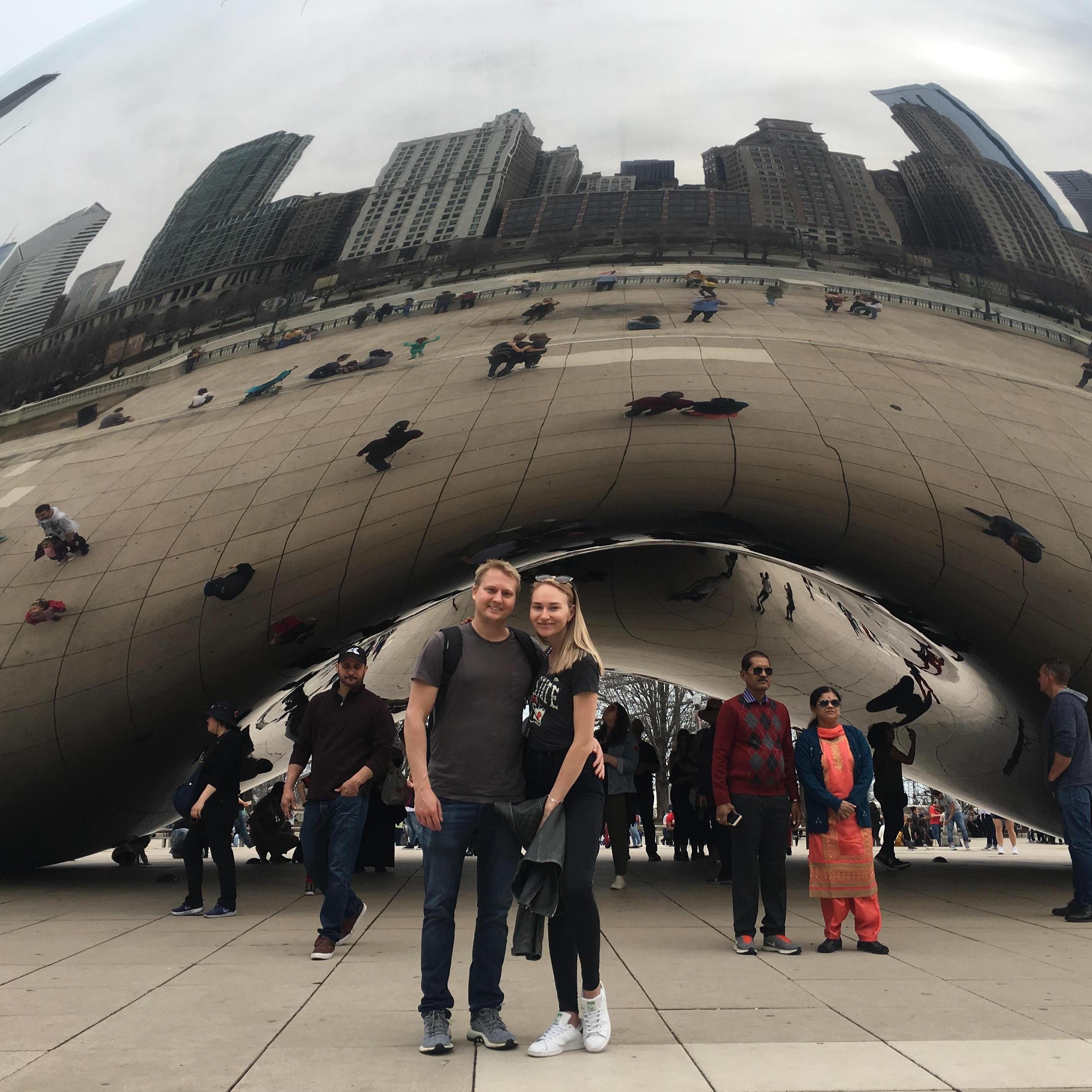 Chicago, Apr'18.
Season 6 Episode 1. 
Traveling as Roomies. Our first trip together since the BIG move. Fun times with the bean. An incredible city for exploring as a freshly engaged couple!