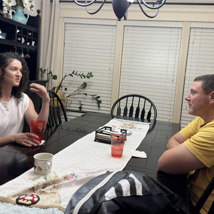 Casey's brother snapped this on the sly the night we met at his parent's house!