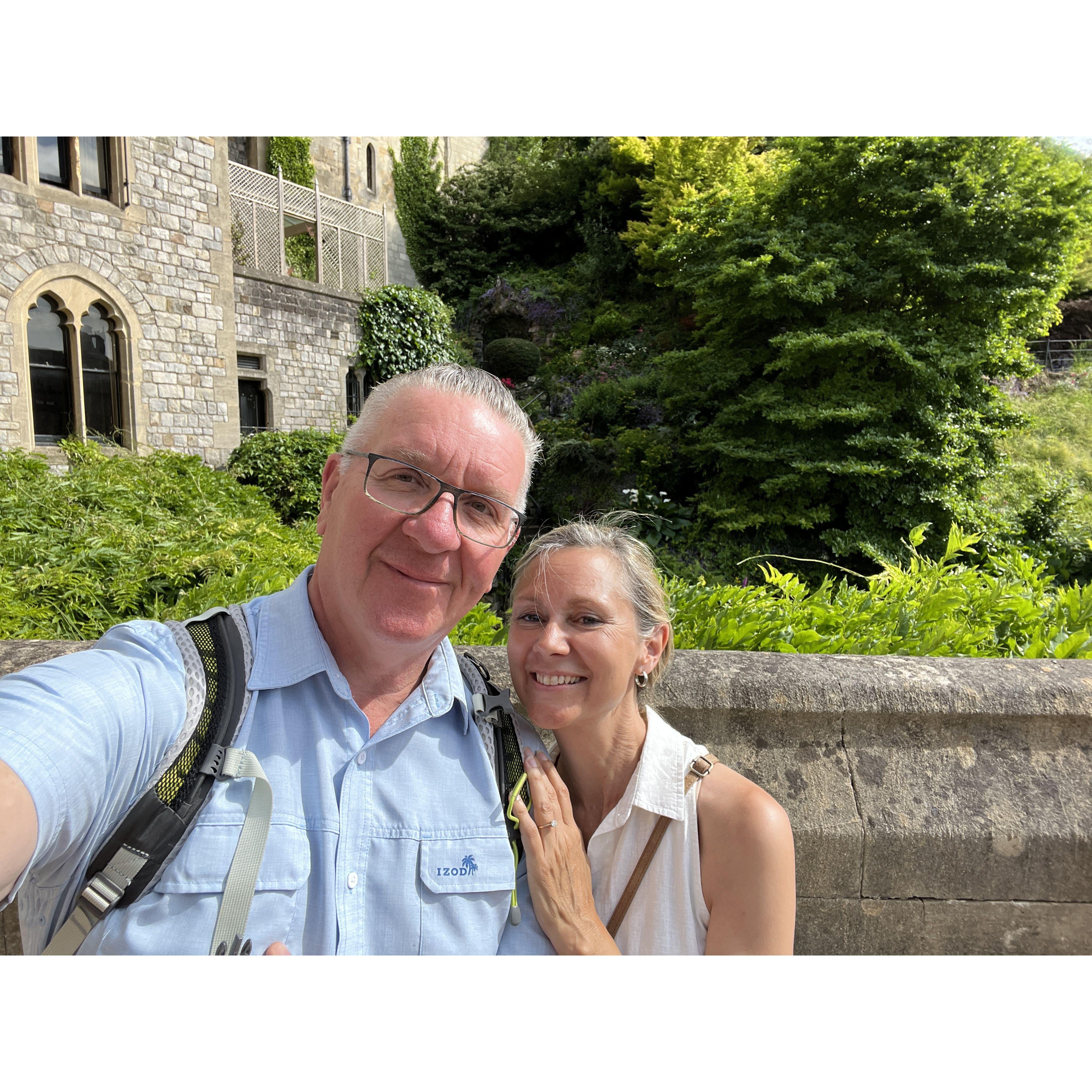 In front of our castle.