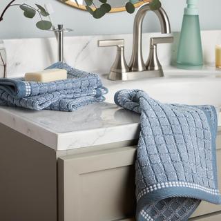Everyday Textured Windowpane Washcloth, Set of 4