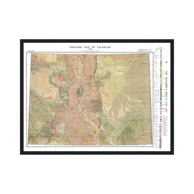 Colorado Geologic Map 1913, Vintage Reprint Historical Map of Colorado, Old Map Of Colorado State, Fathers day gift