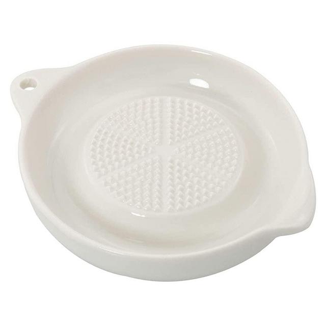 ZRM&E Porcelain Grater Plate White Ceramic Multipurpose Grinder Plate Burnishing Machine for Fruits Vegetables Ginger Garlic Onion