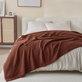 Mikala Cotton Waffle Weave Blanket