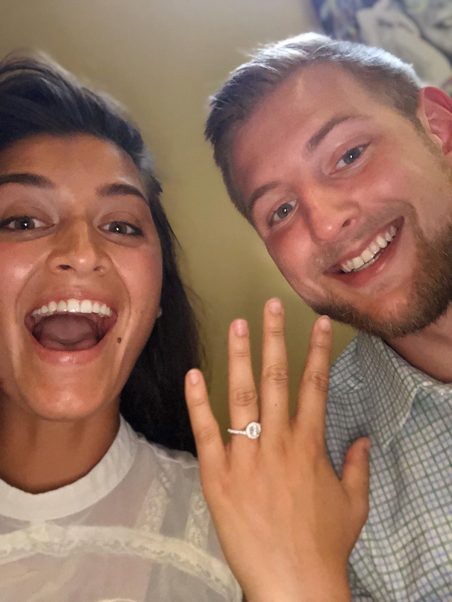 As a second surprise, both sets of parents were waiting for us newly engaged couple at one of our favorite Bloomington eateries.