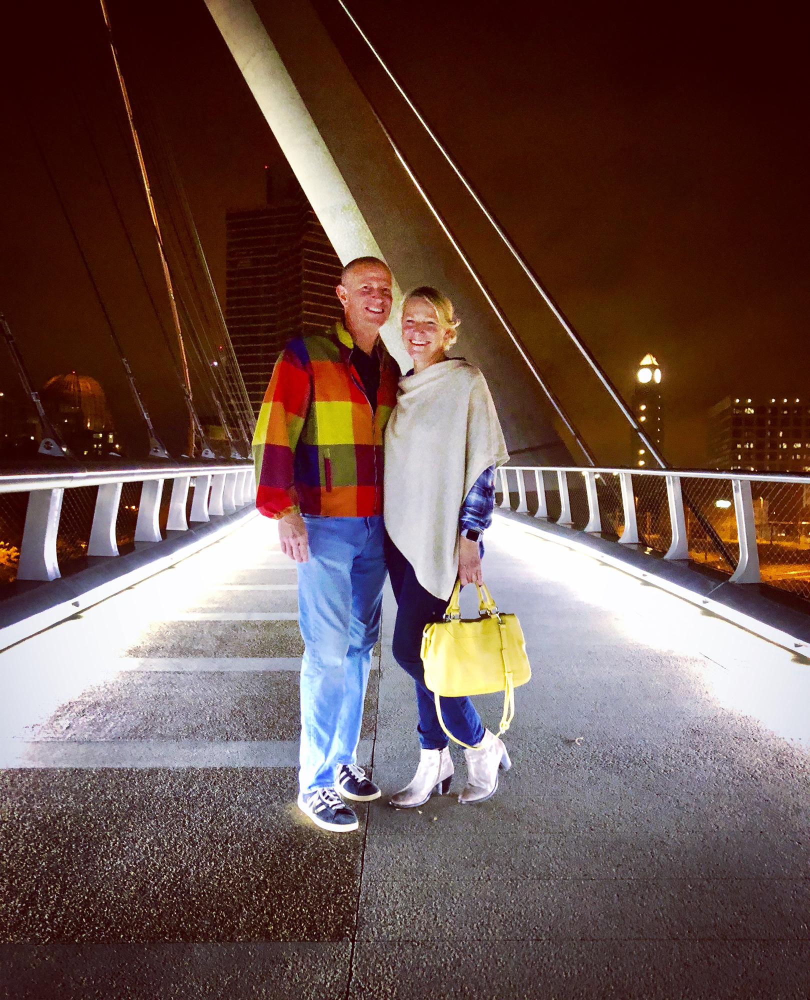 Late night on the Downtown San Diego Hilton footbridge. Some skater kids were doing a photoshoot, so we asked if they'd take one for us. They captured some pretty cool lighting. NYE weekend, 2017