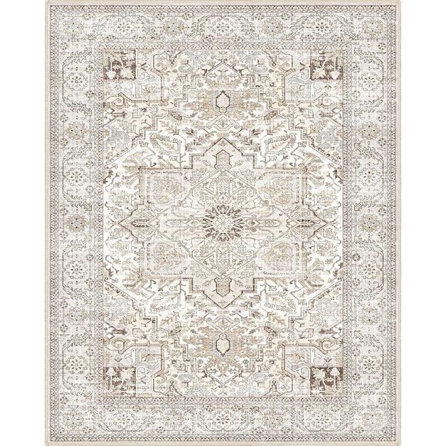 SONGLET 8x10 Area Rugs, Area Rugs 8x10 Rug for Living Room, Non-Slip Non-Shedding Vintage Rug for Living Room Bedroom Dining Room