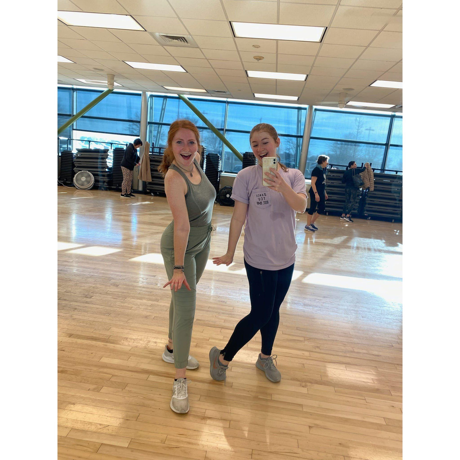 (2022) Abby and Julia after an annual Christmas break Zumba class