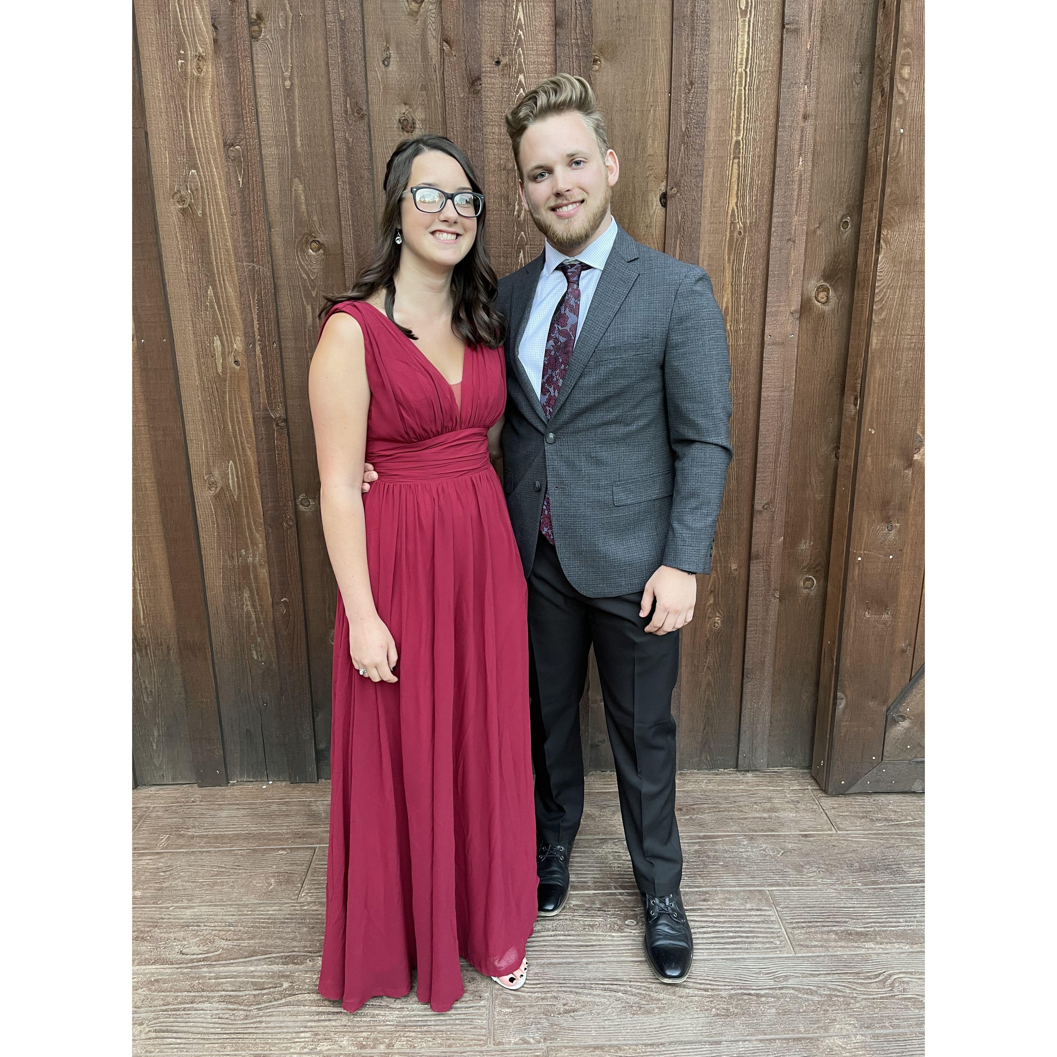 Posing after a wedding