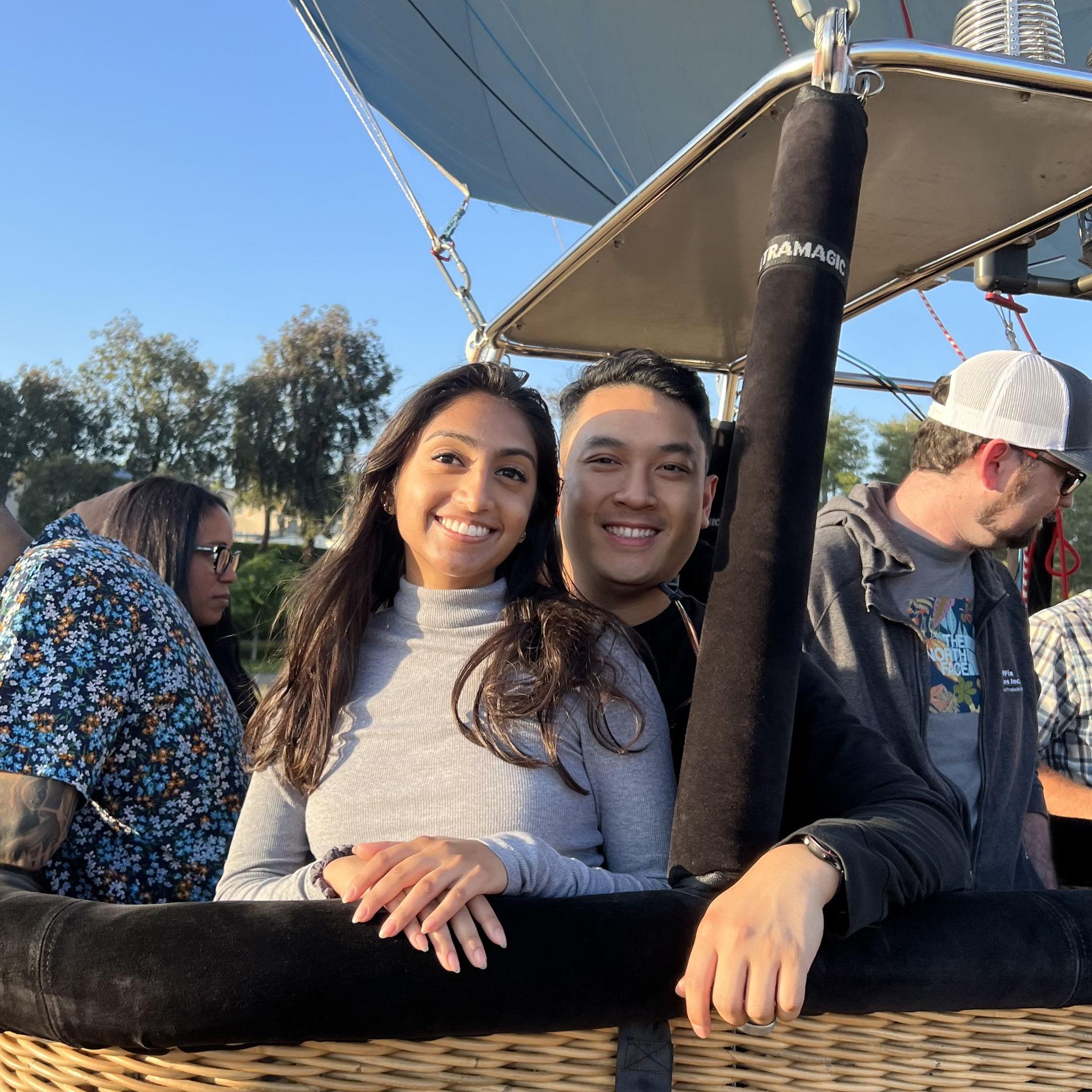 Hot air balloon ride for Aruna's 25th birthday