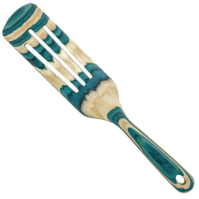Baltique Mykonos Collection 13" Wooden Spurtle Cooking Utensil, Safe for Nonstick
