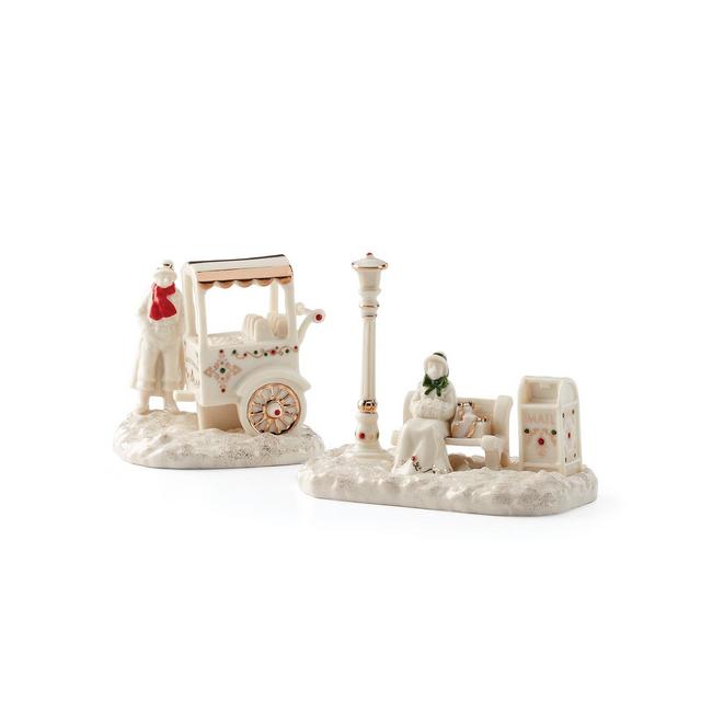 FROM THE VAULT! Lenox Mistletoe Park Chestnut Seller & Park Bench, Exclusively at Macy's