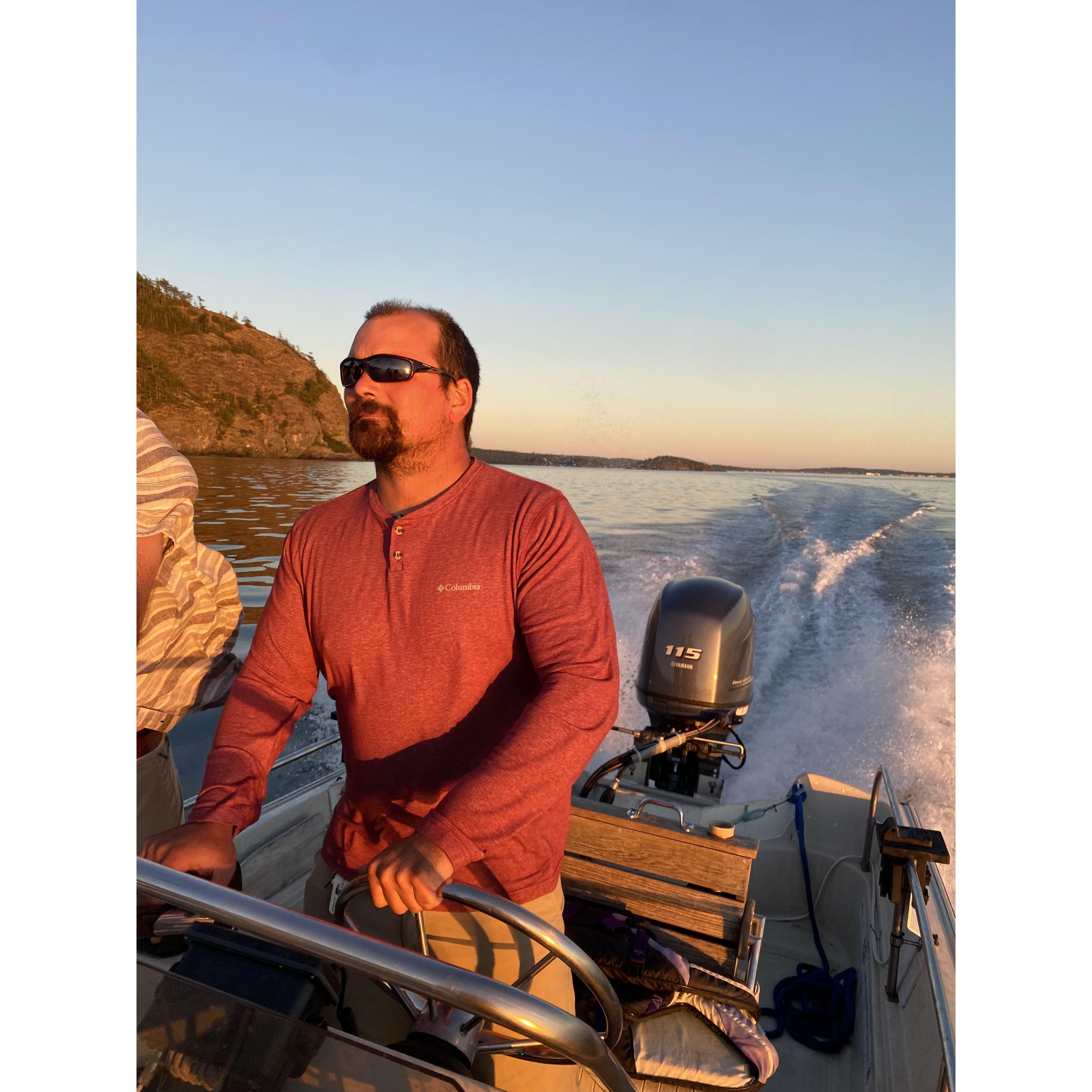 Sunset crabbing in Puget Sound