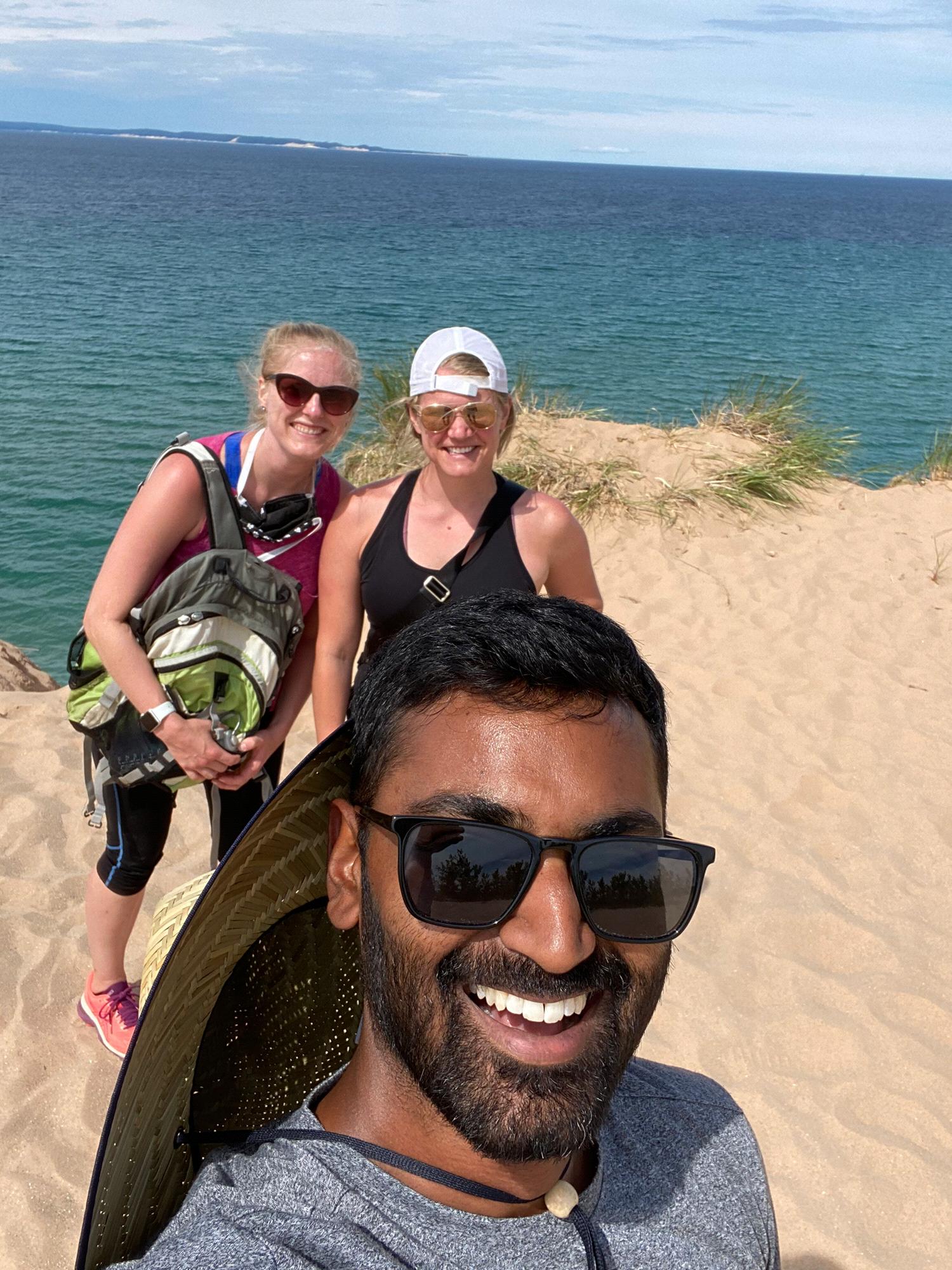 Hiking the Michigan sand dunes with Courtney - July 2020