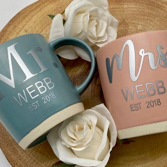 His and Hers Mugs, Cups, Couple Mugs,...