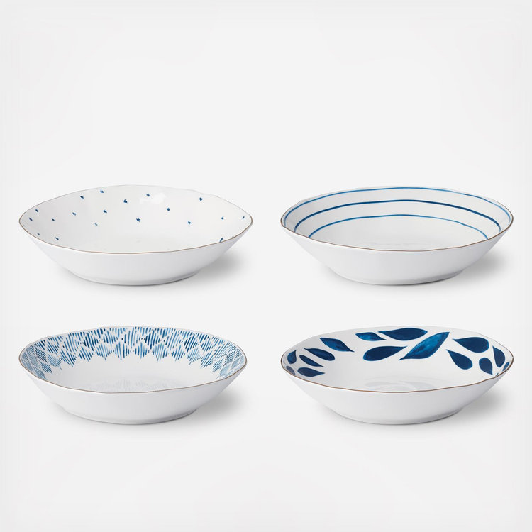 Lenox, Blue Bay Assorted Pasta Bowl, Set of 4 | Zola