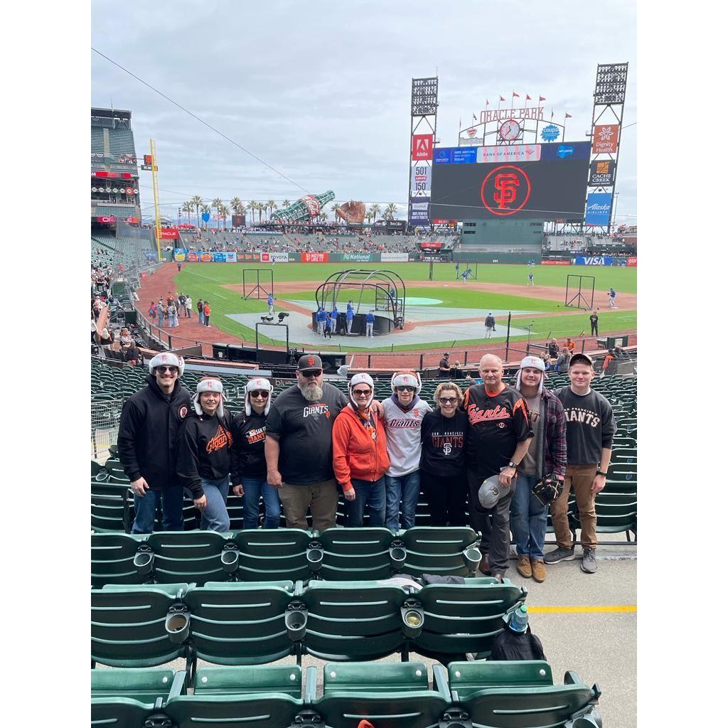 Giants Game with Dana's family summer 2023