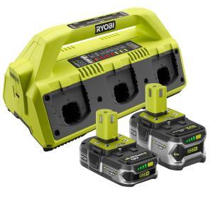 18-Volt ONE+ 6-Port Dual Chemistry SUPERCHARGER Kit with (1) 4.0 Ah LITHIUM+ and (1) 1.5 Ah Compact LITHIUM+ Batteries