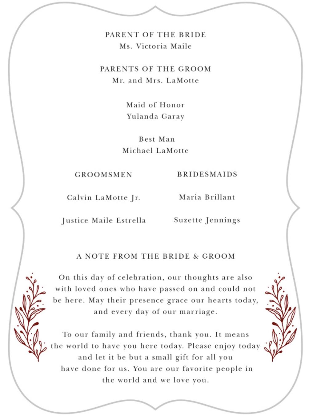 The Wedding Website of Monique Maile and Edgar La Motte