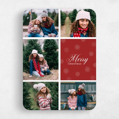 Red Rounded Holiday Card - Linn