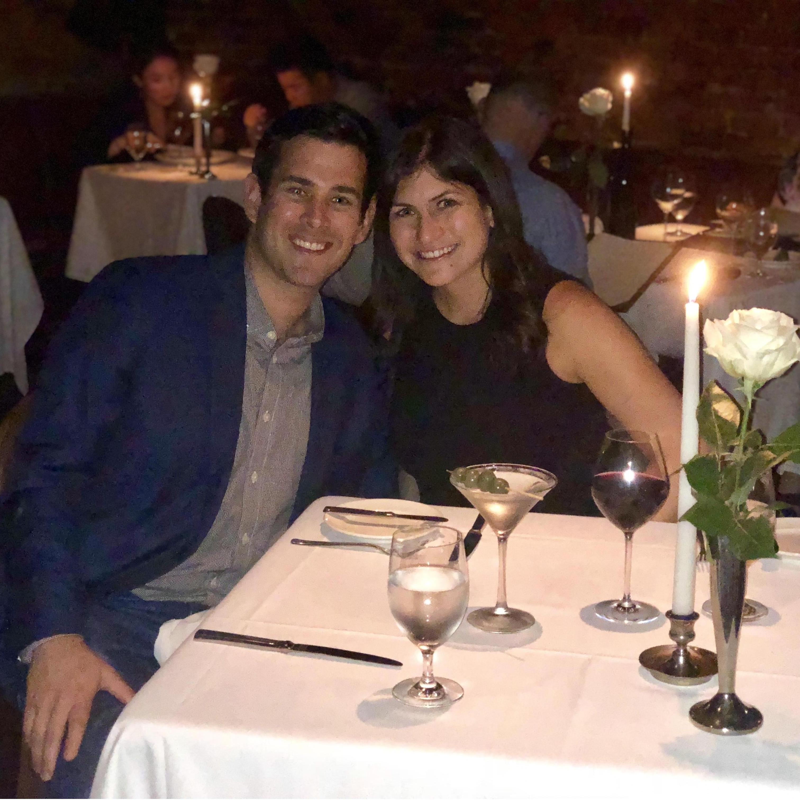 Our first anniversary dinner