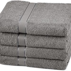 Pinzon Egyptian Cotton Bath Towel Set (4 Pack) - Grey
