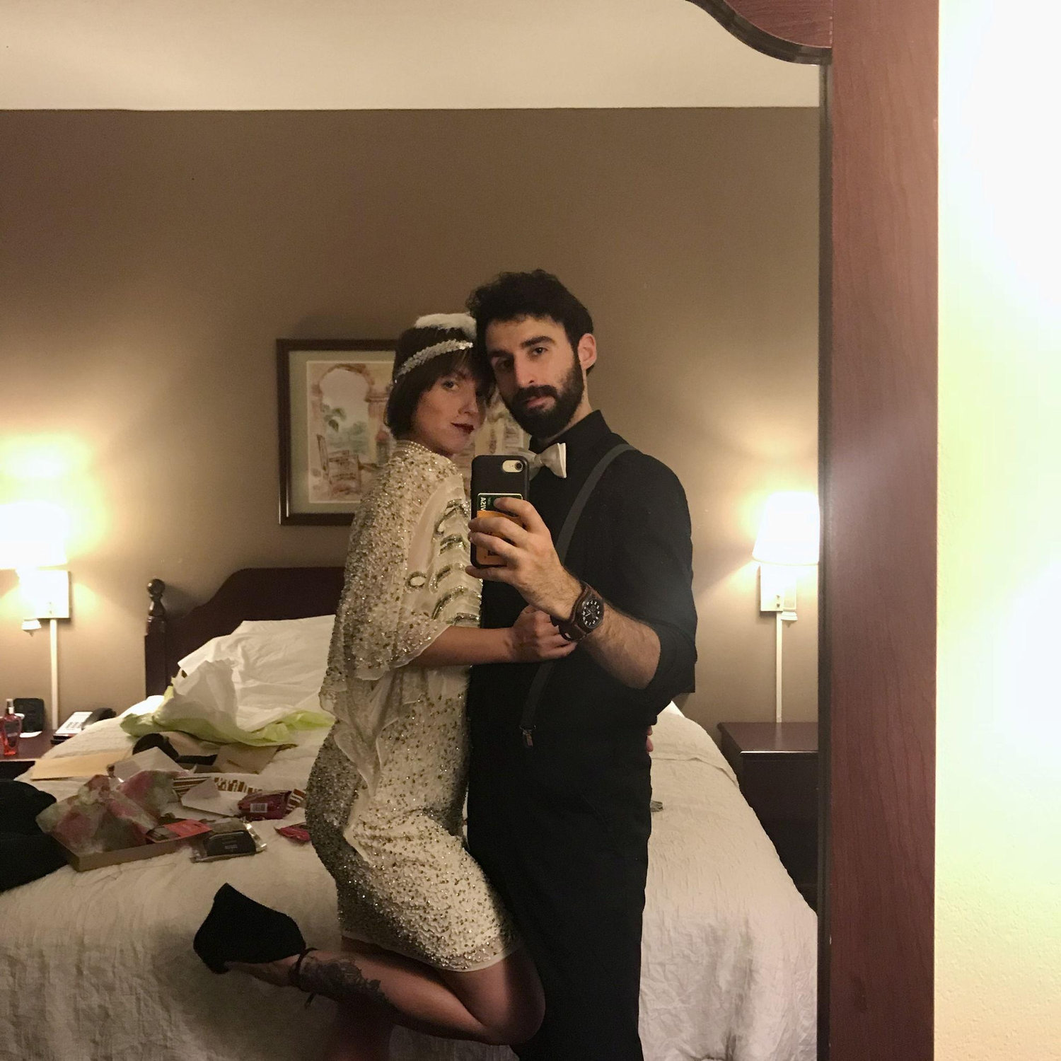 1920's NYE Party in St. Petersburg FL, for our anniversary. Brian was visiting Melissa while I worked aboard Schooner Lynx. We won best dressed (: Lynx