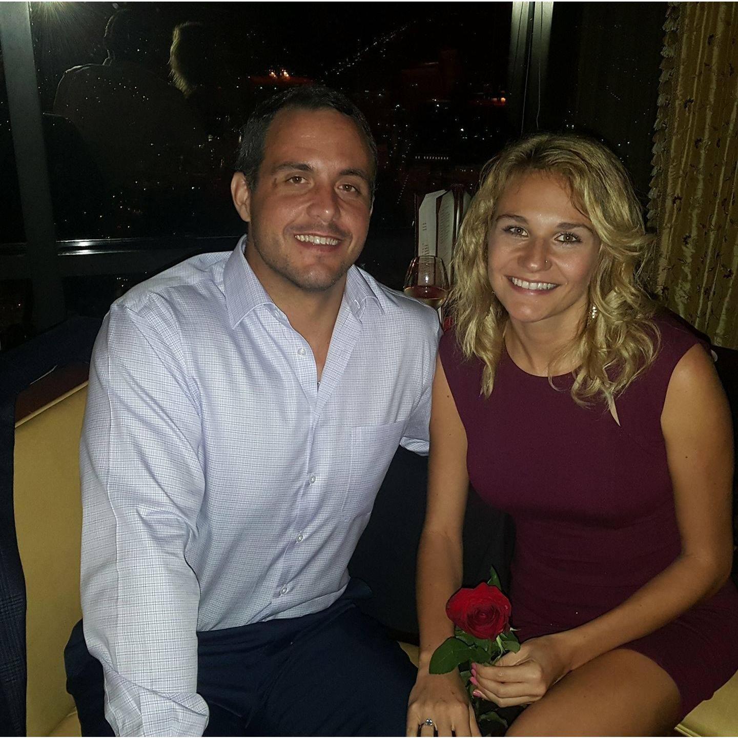 Our very first photo together - Valentine's Day 2017 at the Tampa Club