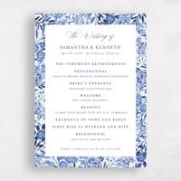 Blue Wedding Program - Lombardy