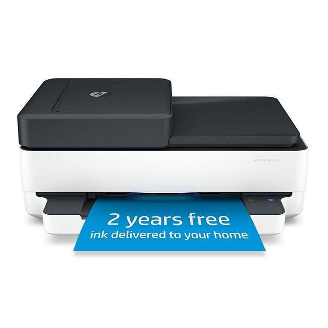 HP ENVY Pro 6475 Wireless All-in-1 Printer, Includes 2 Years of Ink Delivered, Mobile Print, Scan & Copy, Works with Alexa (8QQ86A)